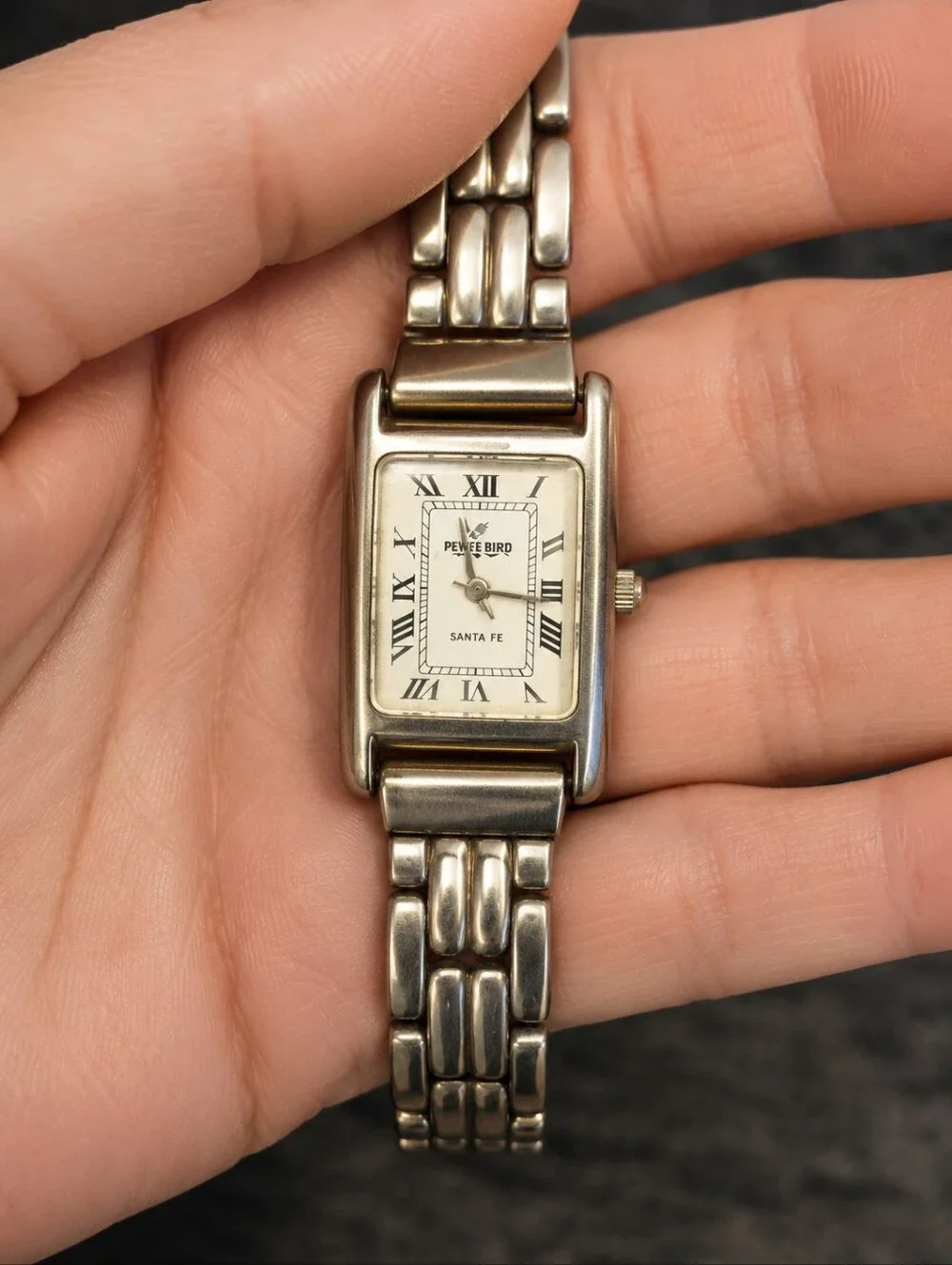 Vtg Peyote Bird Santa Fe Sterling Silver Watch 925 Roman Numeral Southwest CC